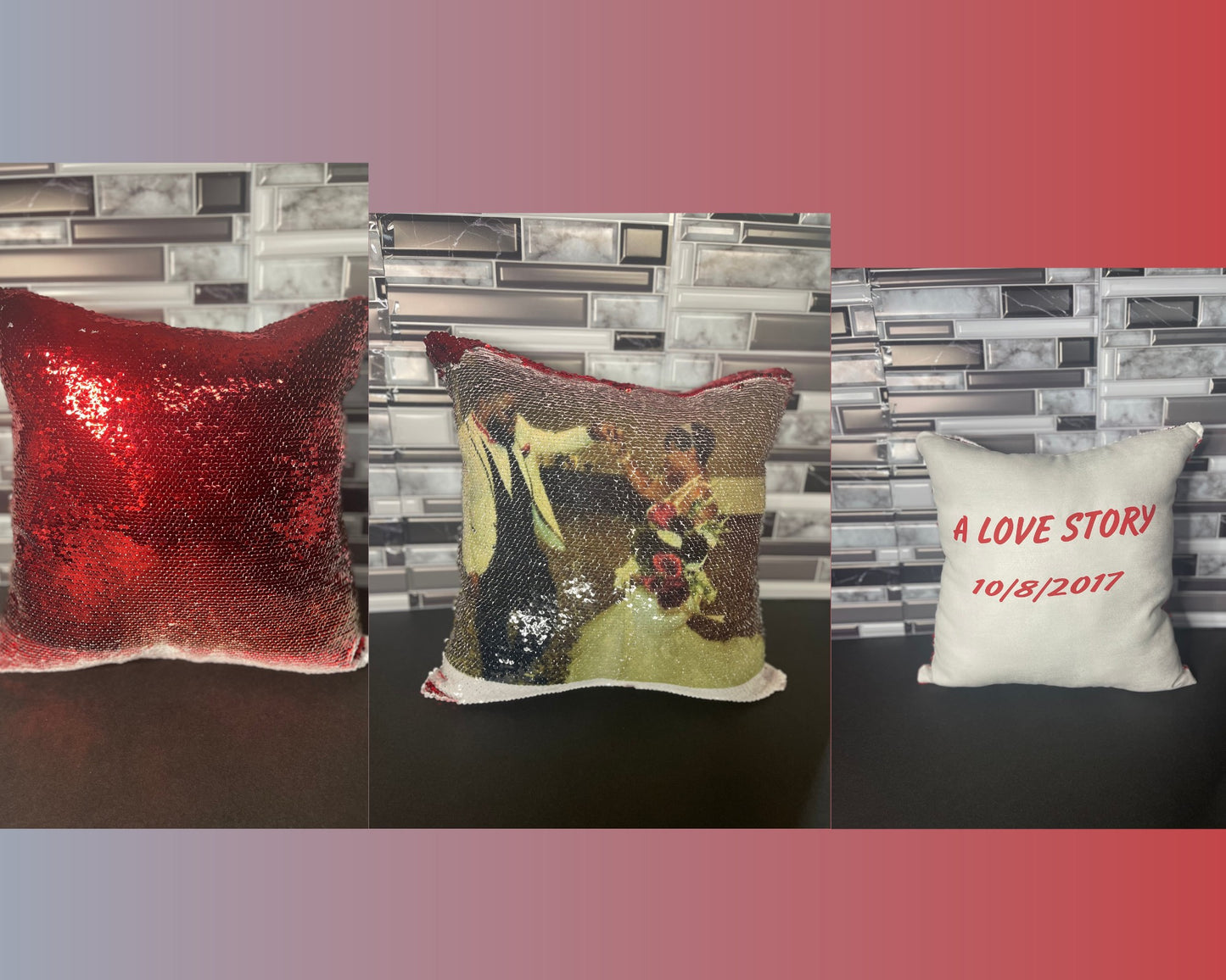 Custom Sequin Pillow