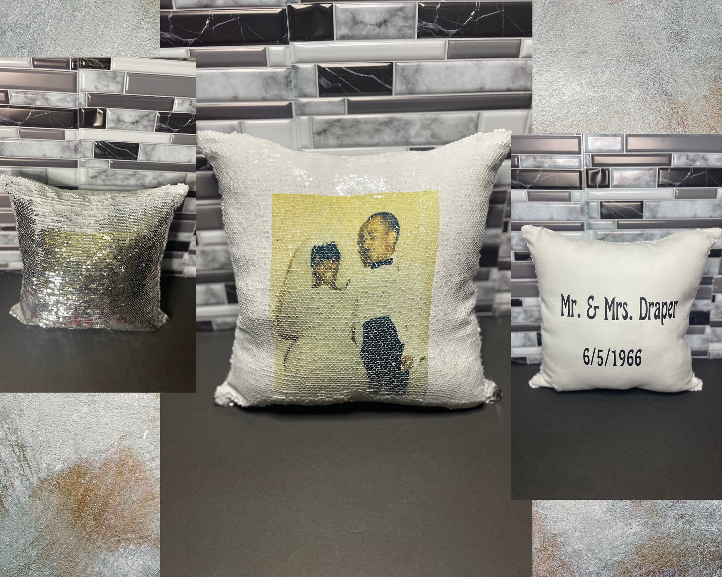 Custom Sequin Pillow